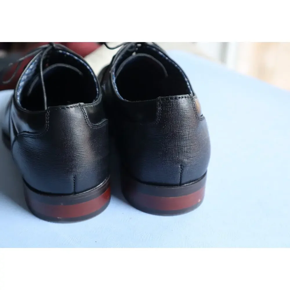NEW Stacy Adams Kallum Cap Toe Dress Shoes Black Mens 8.5 M Work Cocktail Party
